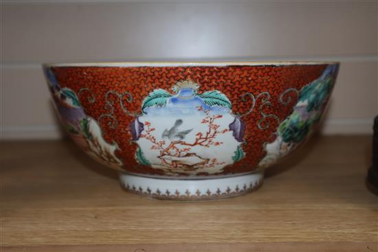 A Chinese famille rose mandarin bowl, Qianlong diameter 26cm